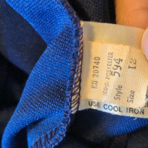 Vintage 70s Blue Gaucho Pants Culottes Wide Leg Ro-Vel Of California SZ Small - Picture 10 of 10